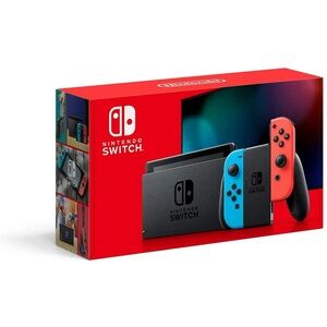 Nintendo Switch with Neon Blue and Neon Red Joy‑Con